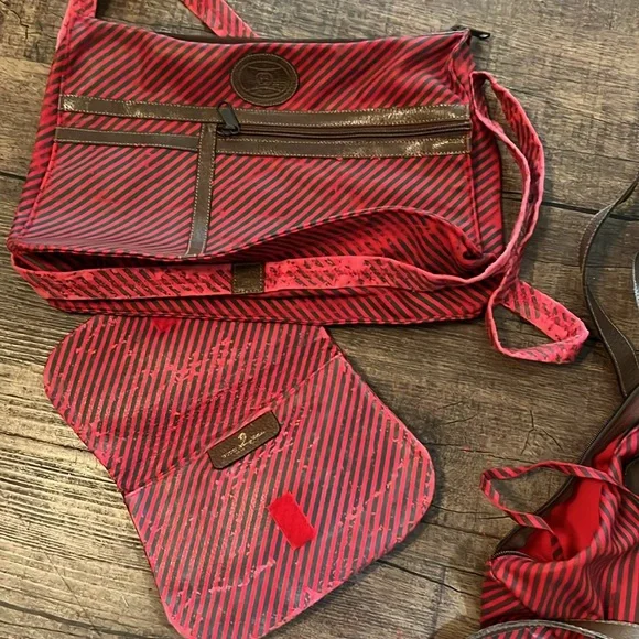 Gucci Authentic Original 70’s 6 Piece Boston Collection Tan and Red - Picture 16 of 17